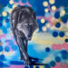 "Tundra Wolf" Original Chris Wakefield Mixed Media On Canvas Painting
